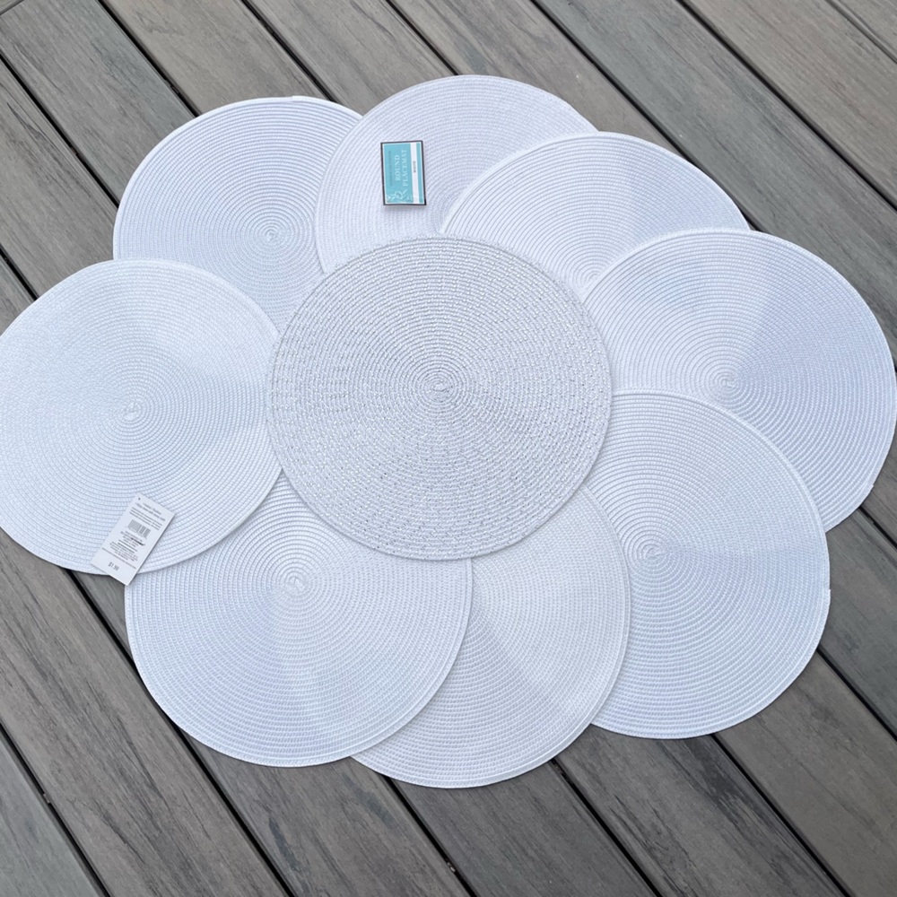 Bed Bath & Beyond; Indoor/Outdoor; Nine Piece; White Dinner Place Settings; NWT